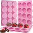 Actvty Round Chocolate Cookie Molds, 3 Pieces 12-Cavity Cylinder Chocolate Silicone Molds for Covered Oreo, Cookies Candy Jelly Mini Cakes and Muf...