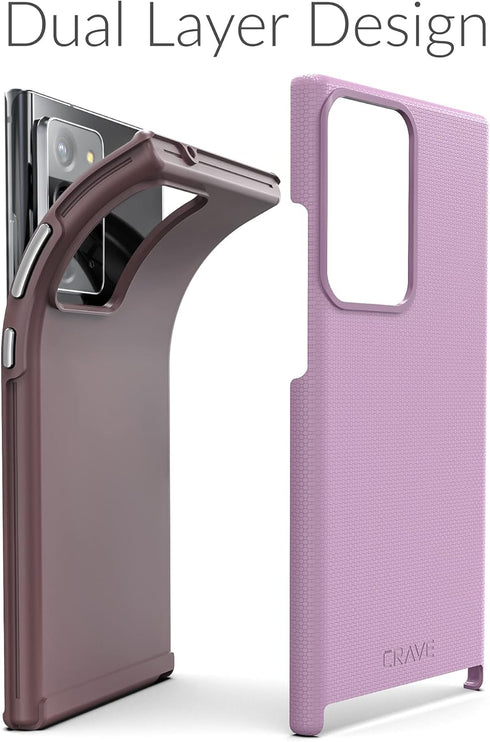 Crave Dual Guard for Galaxy Note 20 Ultra Case, Shockproof Protection Dual Layer Case for Samsung Galaxy Note 20 Ultra - Lilac...