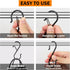 12Pcs S Hooks Hanging Safety Buckle - 3.5 inch Heavy Duty S Hooks,Hanging Plants for Closet Hooks, Clothes, Kitchen Utensil, Pots and Pans, Bags (...