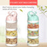 Baby Milk Powder Formula Dispenser, Stackable Formula Dispenser Container Mixie Bottle for Travel, Large Capacity Formula Holder and Snack Storage...
