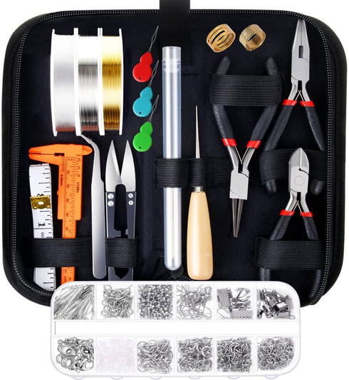 PAXCOO Jewelry Making Supplies Kit with Jewelry Tools, Jewelry Wires and Jewelry Findings for Jewelry Repair and Beading...