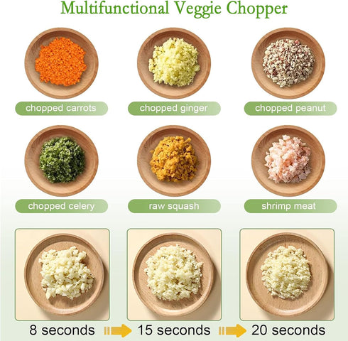 Electric Garlic Chopper Mini,Wireless Vegetable Chopper,250ML Garlic Grinder Masher Onion Chopper, Blender to Vegetable, Cordless Food Processor f...