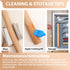 Adjustable Wood Rolling Pin with Thickness Rings for Baking -Non Stick Wooden Dough Roller Pin with Spacer Bands for Cookie,Pie Crust, Pastry Fond...