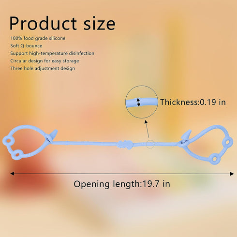 Pacifier Clip,100% Silicone Adjustable Baby Pacifier Clips for Boy and Girl,Features One-Piece Design,for Bottle,Straps for Strollers, High Chair,...