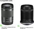 JJC EW-60F Reversible Lens Hood for Canon RF-S 18-150mm F3.5-6.3 is STM Lens on EOS R7 R10 & for Canon EF-M 18-150mm F3.5-6.3 is STM on EOS M50 M6...