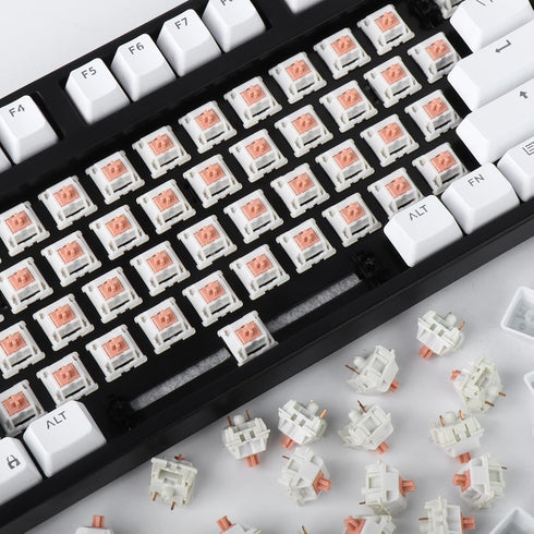YIMAGUJRX RUNJRX 3 Pin MMD Panda Mechanical Keyboard Tactile Switch Cherry MX-Style for Custom Mechanical Keyboard (30PCS, MMD Panda)...
