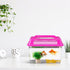 NOLITOY 4pcs Mini Fish Tank, Plastic Fish Box Breeding Case with Handle Desktop Fish Bowl Portable Aquarium for Shrimp Turtle Shrimp Goldfish (Ran...