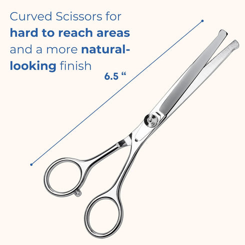 Pet Grooming Scissors Set With Round Tips For Dogs & Cats - Professional Grade Shears Safely Cut Through Dog or Cat Hair - Fur Trimming Made Easy ...