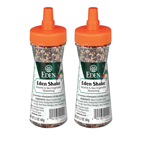 Eden Shake Furikake, Made in Japan, Rice Seasoning, No Sugar, Seaweed, Nori, Pickled Red Shiso Leaf, Black and White Sesame Seeds, Rice Topping, O...