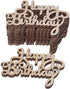 30Pcs Mini Birthday Wood Crafts DIY Cutout Wooden Slices Embellishments Unfinished Wood Ornaments Home Happy Birthday Decorations, 1.8x1.3 in...