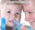 Brilliant Baby Finger Toothbrush - Silicone Gum Massager and Teether Brush for Infant-Toddler, 3 Months Old and Up, Blue/Clear, 2 Count...