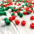 llxieym 1200 Pieces Christmas Pony Beads Plastic Beads Craft Beads for Christmas DIY Craft Making with Elastic String (Red Green and White)...