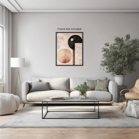 Posterizer 1 pcs-minimalist, geometric design-gold and black 2-Abstract & Modern Art-Gift for Men Women Teens-Chic Home Decor- unframed wall art...