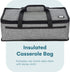 VP Home Insulated Casserole Carrier Travel Bag (Heather Gray) for Trip, Birthday Party, Mother's Day, Grocery Store, Supermarket, Outdoor Picnic e...