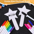 25 Pieces Star Shape Dry Erase Answer Paddles Handheld Double Sided Paddles Mini White Boards Small Dry Erase Board Auction Paddles for Students T...