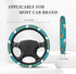 Miami Car Steering Wheel Cover, Football Elasticity Anti Slip Sweat Absorption Universal Car Accessories 15 inch for Most Vehicle Sedan, Truck, SU...