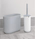 iDesign Cade Oval Slim Trash, Compact Waste Basket Garbage Can for Bathroom, Bedroom, Home Office, Dorm, College, Matte Gray...