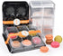 Macaron Box with Clear Display Window,50-Pack Black Base Gift Macaron Packaging Box Fits 6 Macarons,Dessert Carrier Boxes Great for Truffles Cake,...