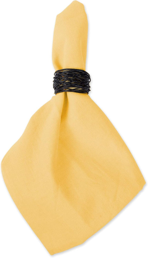 DII Solid Pastel Napkin Set Cotton, Machine Washable, 20x20 Inch, Yellow, 6 Count...