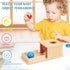 TOY Life Object Permanence Box with Tray and 3 Balls Montesorri Toys 6-12 Months Ball Drop Toy Box Wooden Baby Montessori Toys for Babies 6 to 12 ...