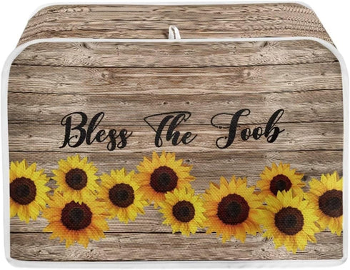 Sunflower 4 Slice Toaster Cover, Dustproof Bread Maker Oven Cover, Small Kitchen Appliance Protector, Anti-Fingerprints Kitchen Bread Machine Prot...