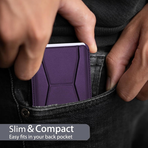 Magnetic Phone Wallet Compatible with Magsafe Wallet, Card Holder for iPhone Supports Car Stand, Kickstand Phone Card Holder for iPhone 15/14/13/1...