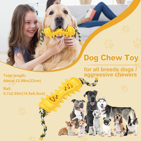 Jenilily Durable Dog Chew Toys for Aggressive Chewers, Puppy Teeth Chew Sticks for Small, Medium, Large Breeds...