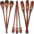 Wooden Spoons Long Handle Wooden Coffee Spoons Tea spoon Wooden Mixing Honey Spoon Handmade Wood Stirring Spoon for Kitchen Cooking Utensils(9PCS)...