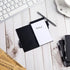Chinco 4 Pieces Metal Pocket Notebook Portable Aluminum Notepad Refillable Metal Notebook with Mini Pen and Paper for To Do Lists and Note Jotting...