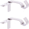 Kenney Fast Fit 5/8" No Measure Curtain Rod Brackets, Brushed Nickel, 2 Count (Pack of 1)...