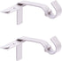 Kenney Fast Fit 5/8" No Measure Curtain Rod Brackets, Brushed Nickel, 2 Count (Pack of 1)...
