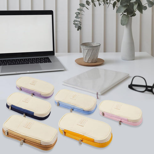 Sonuimy Large Capacity Pencil Case Pouch with Zipper, Portable Aesthetic Cute Big Capacity Pencil Cases Pen Office Travel Stationery Makeup Bag, D...