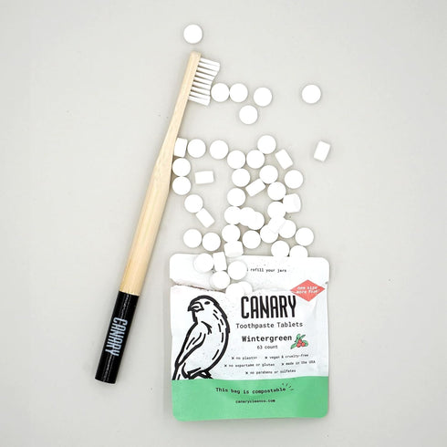 Canary Toothpaste Tablets Wintergreen - Chewable Nano-Hydroxyapatite Teeth Cleaning Tablet - No Fluoride, Great for Travel, Zero Waste 189 Count...