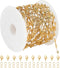 UMAOKANG 5 Meters Stainless Steel Jewelry Chain Enamel Chain for Jewelry Making Gold Plated Chain with Jump Rings and Lobster Clasps...