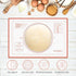 2 Pack Silicone Baking Mat, 24" x 16"Extra Thick Large Non Stick Pastry Mat Sheet for Dough Pie Crust Rolling Mats for Making Cookies Macarons Bre...