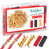 Twidec/200PCS U Shape Copper Wire Crimp Terminal 0.5-1.5mm Non-Insulated Cable Wire Spade Butt Connector for Electrical Wiring Car Audio Speaker G...