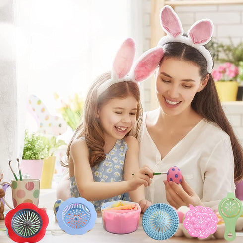 7Pcs Split Cup Flower Pour Cup Silicone Paint Cup Acrylic Pouring Strainers Set for Paint Pouring Capacity Mixing Cups for DIY Pouring Acrylic Pai...