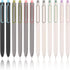 Gel Pens,12 Pcs, 0.5mm Fine Tip Quick Dry Black Ink Pens Fine Point Smooth Writing Pens, No Bleed & Smear,Retractable Aesthetic Gel Pens for Journ...