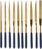 YAKAMOZ 10Pcs Titanium Diamond File Set Fine Round Needle Files Triangular Square Flat Riffler File Kit for Metal Wood Stone Glass Jewelry Carving...