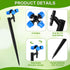 24 Pcs Drip Irrigation System Kits for Garden, 1/4" Irrigation Tubing 4-Outlet Misting Nozzle and Tee-connectors for Plant Flower Raised Bed Lawn ...