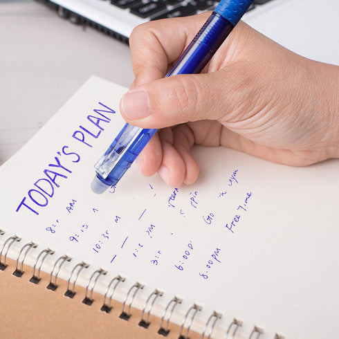 Erasable Gel Pens, 15 Pack Blue Retractable Erasable Pens Clicker, Fine Point, Make Mistakes Disappear, Blue Ink for Writing Planner and Crossword...