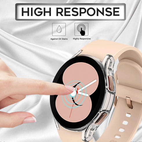 (3Pack) Seltureone Compatible for Samsung Galaxy Watch 4 44mm Case Cover, Soft TPU Protective Bumper Shell Screen Protector Cover for Galaxy Watch...