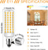 E11 LED Bulb Dimmable,JDE11 75W Halogen Bulbs Equivalent,T4 Mini Candelabra LED Bulb Dimmable 7.5W 800LM,Warm White 3000K,120V 75W 100W JDE11 LED ...