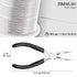 18 Gauge Silver Jewelry Wire with 4 in 1 Plier modacraft 65FT Christmas Ornaments Crafts Wire 1 MM Tarnish Resistant CopperBeading Wire for Jewelr...