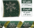 HUIHUANG Snowflake Wired Ribbon 4 inch Green Velvet Ribbon with Gold Glitter Snowflakes for Christmas Trees, Wreaths, Tree Top Bows, Garland, Stai...