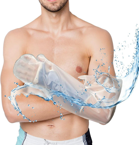 Arm Cast Protector - Waterproof, Reusable, Half Arm (A21) Covers Hand, Wrist & Forearm for Water Protection in Pool, Bath & Shower....