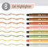 Mr. Pen- Gel Highlighter, 8 Pack, Earthy Colors, Bible Highlighters No Bleed, No Bleed Highlighters, Bible Highlighter, Bible Markers, Gel Highlig...