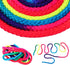 Gymnastics Art Rope, 2.8m/110inch Nylon Rainbow Color Rhythmic Gymnastics Rope Solid Competition Arts Training Rope Gymnastic Skipping Rope for Ex...