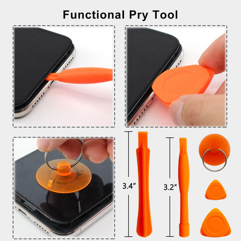 Precision Screwdriver Set Compatible with iPhone Macbook, Phillips 1.5mm PH000, Pentalobe Screwdriver P2 P5, Tri-point Y000 0.6mm, Torx T5 T6, Suc...