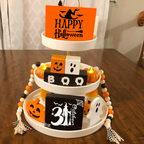 50 PCS Small Halloween Stencils Reusable, 3x3 Inch Halloween Stencils for Painting on Wood DIY Crafts Ornaments Wood Halloween Decoration (50pcs 3...